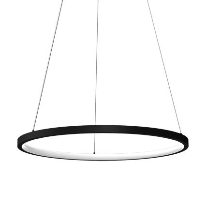 LED Lustra ar auklu HOOP LED/27W/230V d. 50 cm 4000K melna