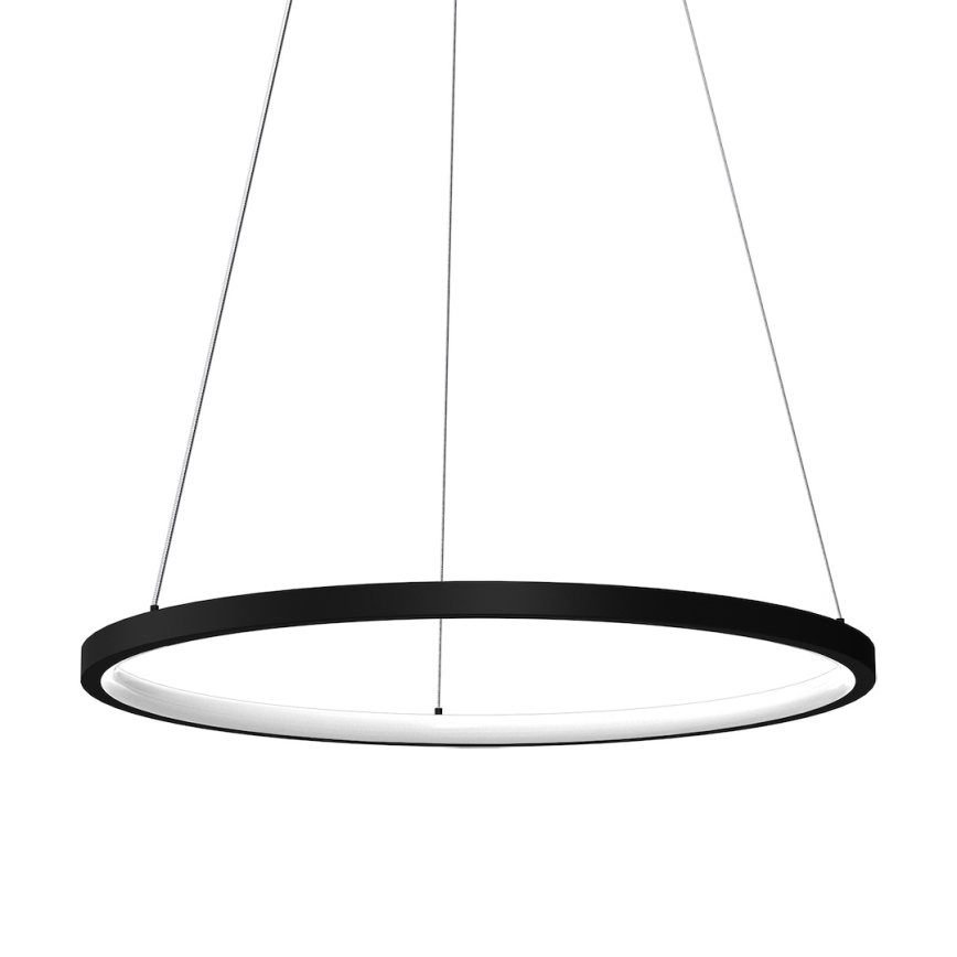 LED Lustra ar auklu HOOP LED/27W/230V d. 50 cm 4000K melna