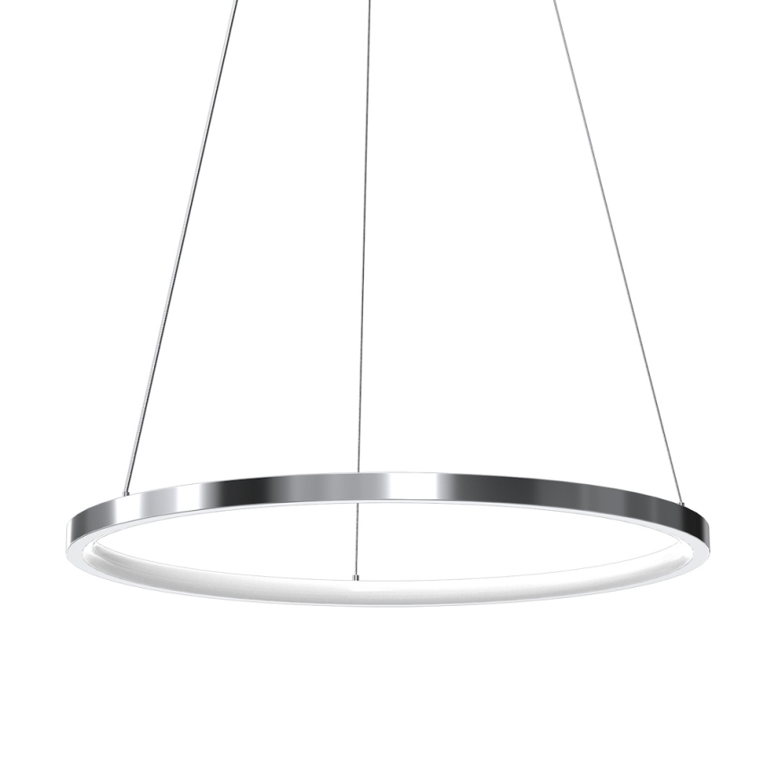 LED Lustra ar auklu HOOP LED/27W/230V d. 50 cm 4000K spīdīgi hromēts