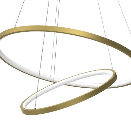 LED Lustra ar auklu HOOP LED/51W/230V d. 60 cm 4000K zelta