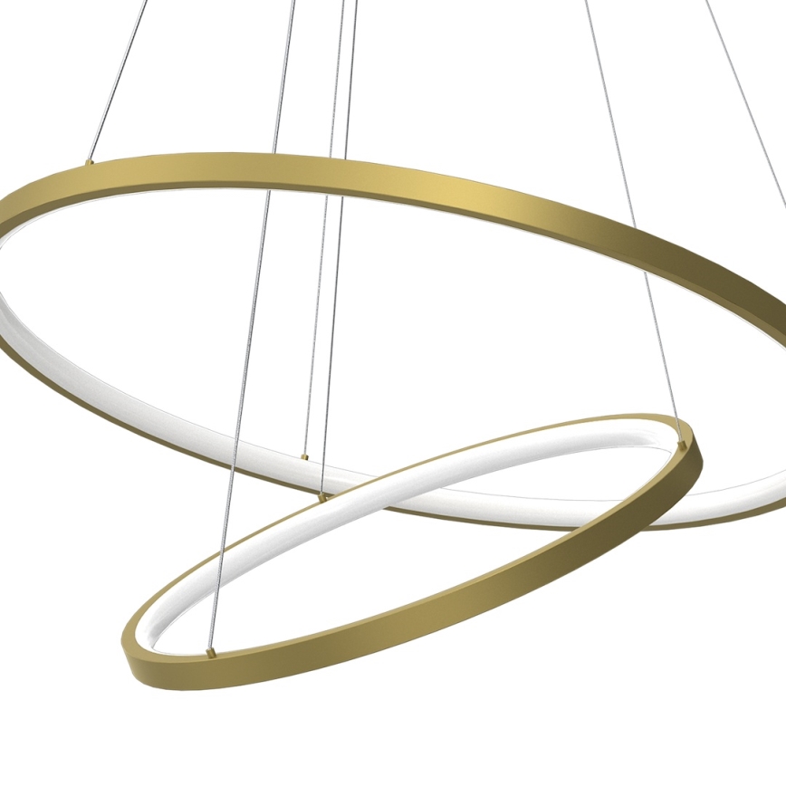LED Lustra ar auklu HOOP LED/51W/230V d. 60 cm 4000K zelta