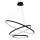 LED Lustra ar auklu HOOP LED/93W/230V d. 60 cm 4000K melna