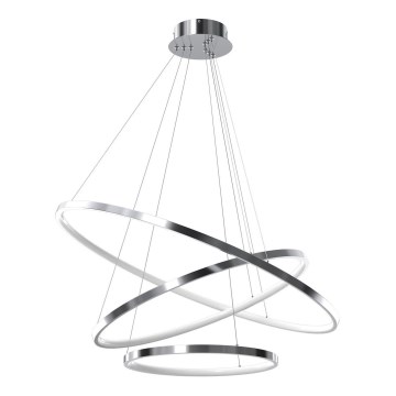 LED Lustra ar auklu HOOP LED/93W/230V d. 80 cm 4000K spīdīgi hromēts