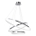 LED Lustra ar auklu HOOP LED/93W/230V d. 80 cm 4000K spīdīgi hromēts