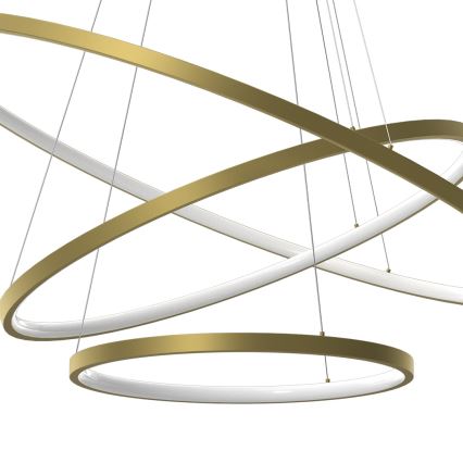 LED Lustra ar auklu HOOP LED/93W/230V d. 80 cm 4000K zelta