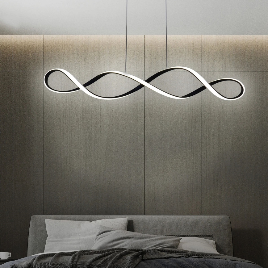 LED Lustra ar auklu INFINITO LED/34W/230V melna