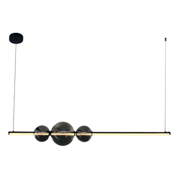 LED Lustra ar auklu KUGEL LED/30W/230V melna