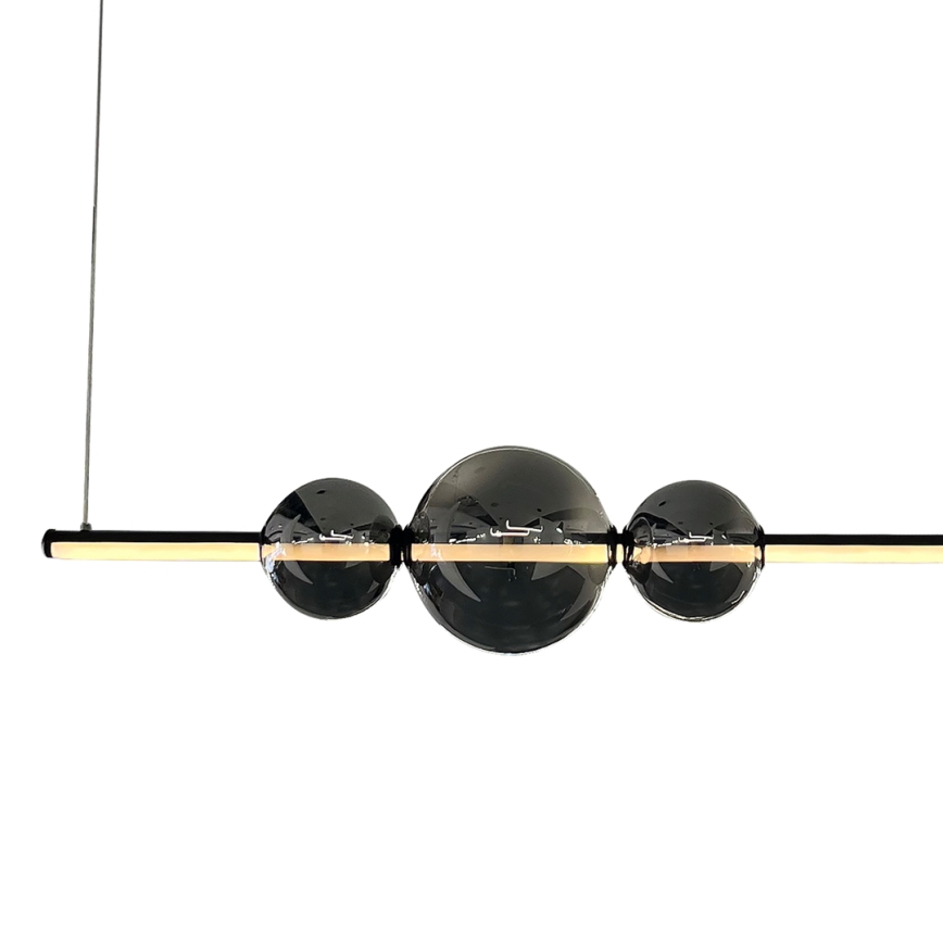 LED Lustra ar auklu KUGEL LED/30W/230V melna