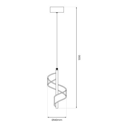 LED Lustra ar auklu LARGO LED/10W/230V zelta