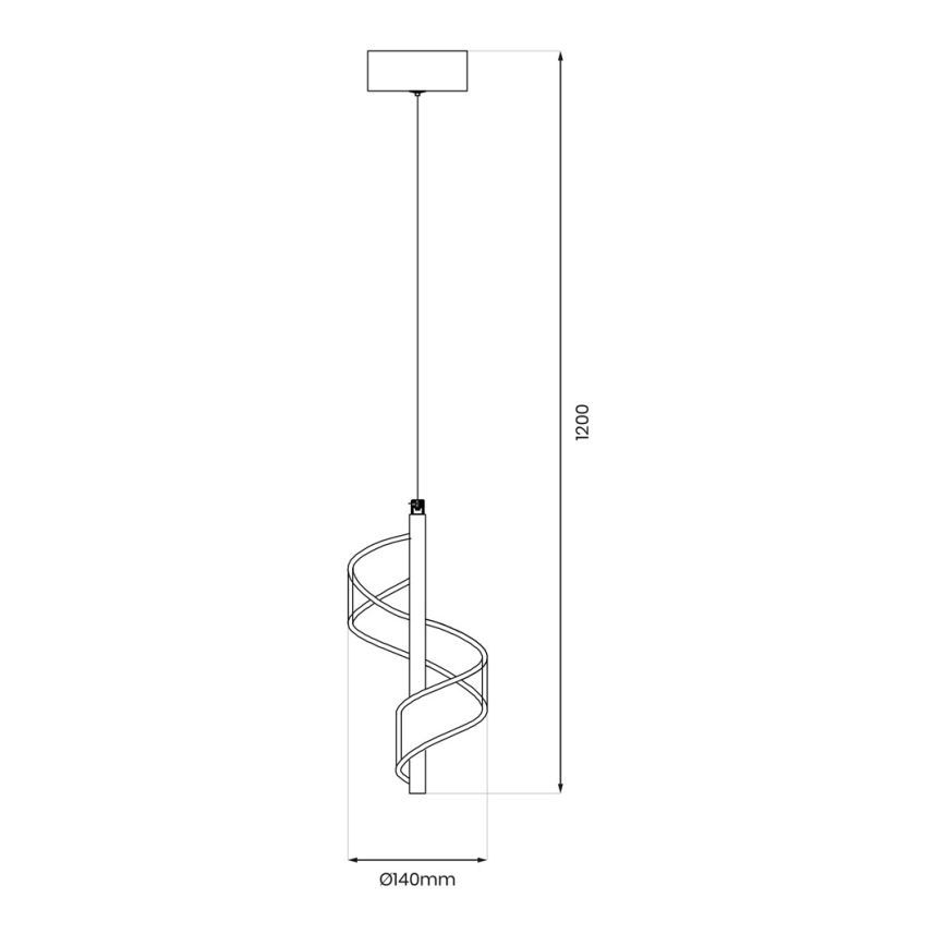 LED Lustra ar auklu LARGO LED/10W/230V zelta