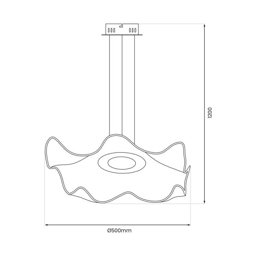 LED Lustra ar auklu LARGO LED/16W/230V zelta