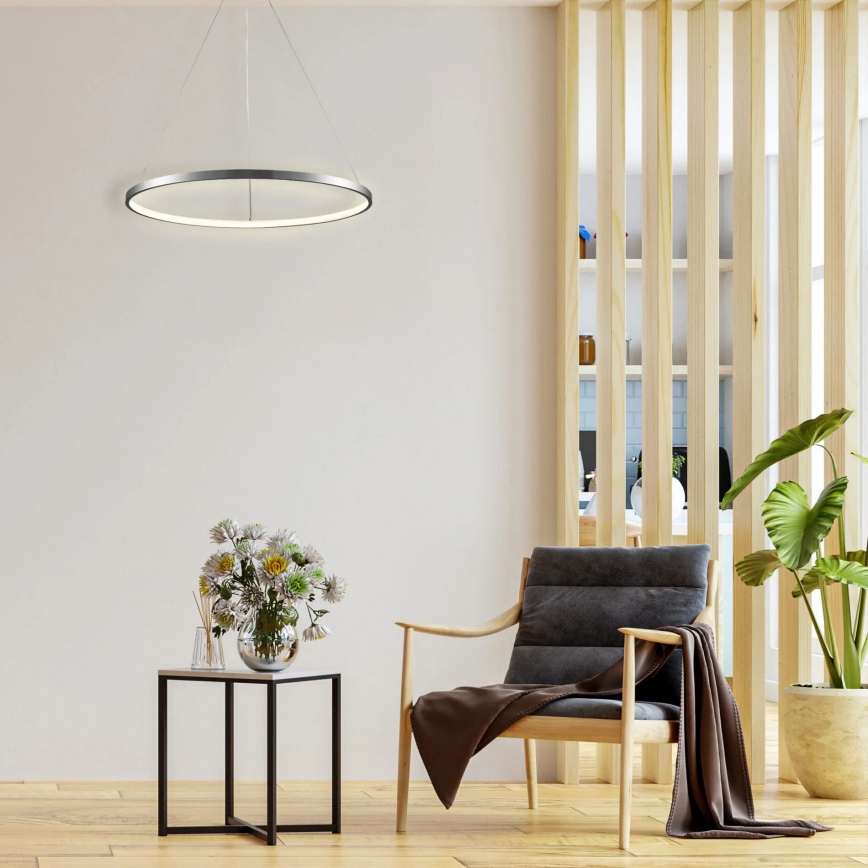LED Lustra ar auklu LEA LED/20W/230V 4000K d. 50 cm matēts hroms