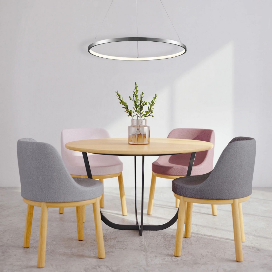 LED Lustra ar auklu LEA LED/20W/230V 4000K d. 50 cm matēts hroms