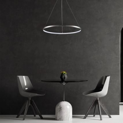 LED Lustra ar auklu LEA LED/20W/230V 4000K d. 50 cm matēts hroms