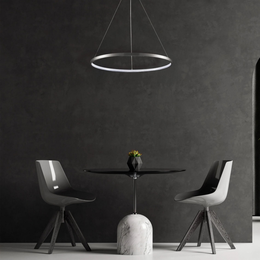 LED Lustra ar auklu LEA LED/20W/230V 4000K d. 50 cm matēts hroms