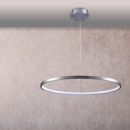 LED Lustra ar auklu LEA LED/20W/230V 4000K d. 50 cm matēts hroms