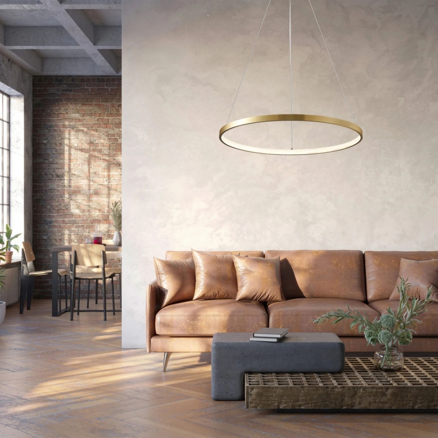 LED Lustra ar auklu LEA LED/20W/230V 4000K d. 50 cm zelta