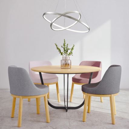 LED Lustra ar auklu LEA LED/35W/230V 4000K d. 60 cm matēts hroms
