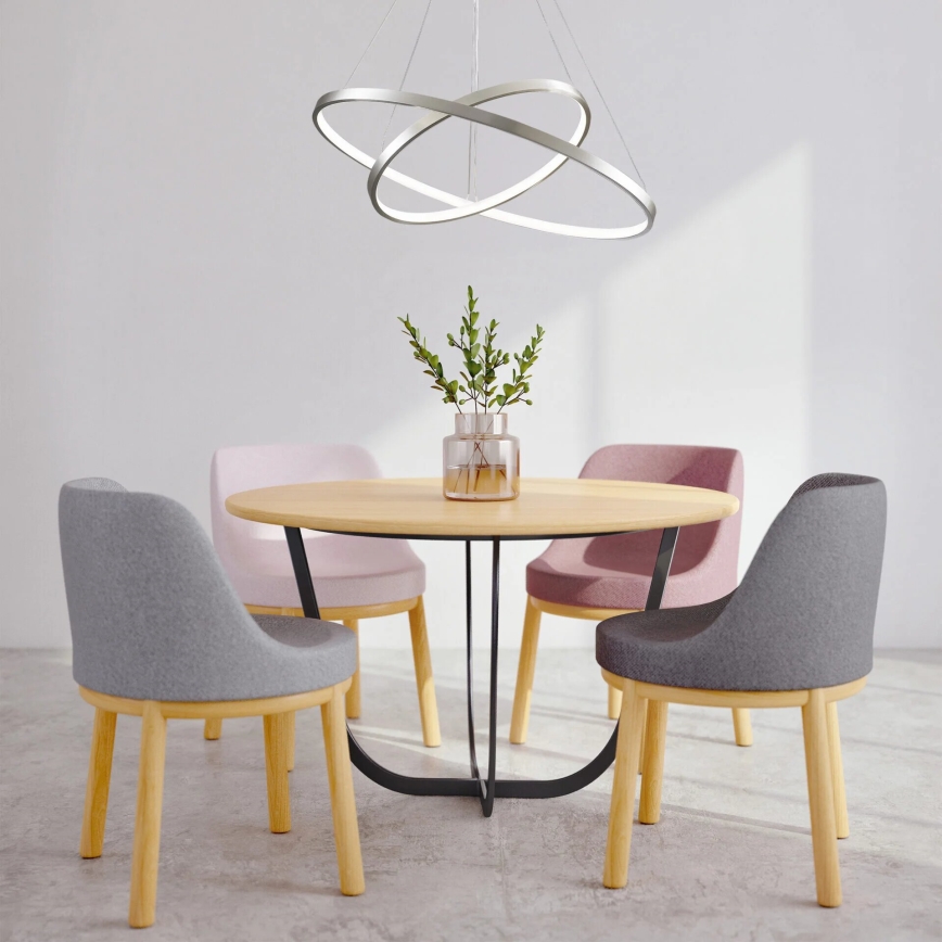 LED Lustra ar auklu LEA LED/35W/230V 4000K d. 60 cm matēts hroms