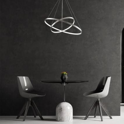 LED Lustra ar auklu LEA LED/35W/230V 4000K d. 60 cm matēts hroms