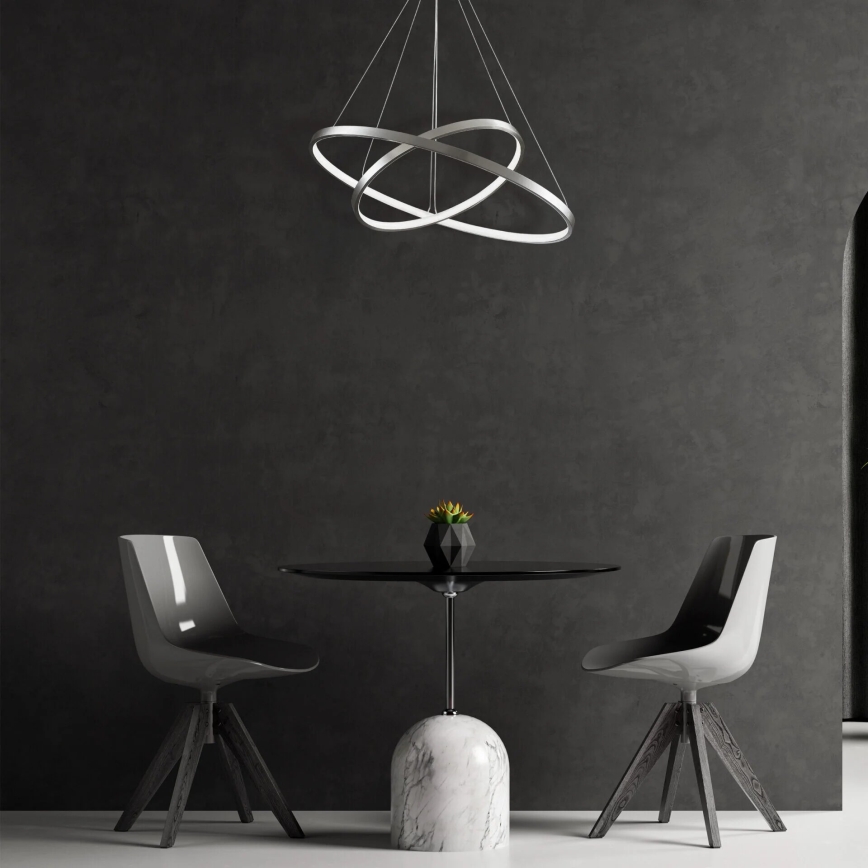 LED Lustra ar auklu LEA LED/35W/230V 4000K d. 60 cm matēts hroms