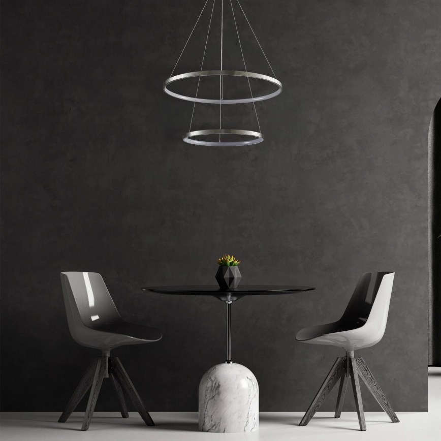 LED Lustra ar auklu LEA LED/35W/230V 4000K d. 60 cm matēts hroms