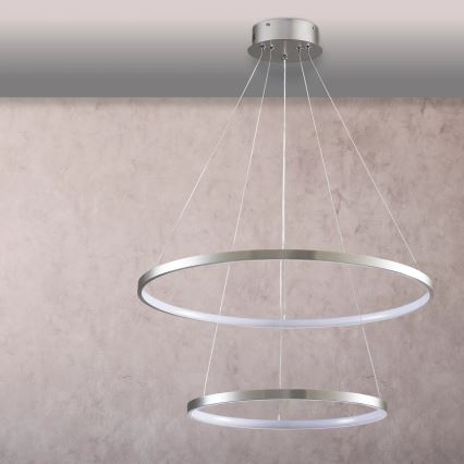 LED Lustra ar auklu LEA LED/35W/230V 4000K d. 60 cm matēts hroms
