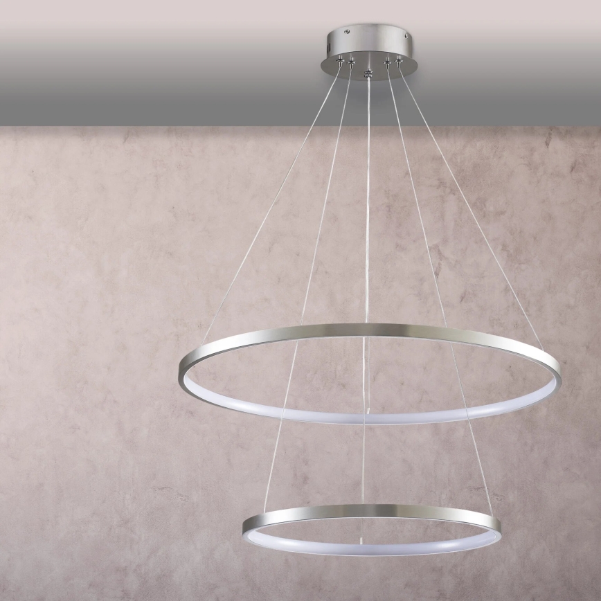LED Lustra ar auklu LEA LED/35W/230V 4000K d. 60 cm matēts hroms