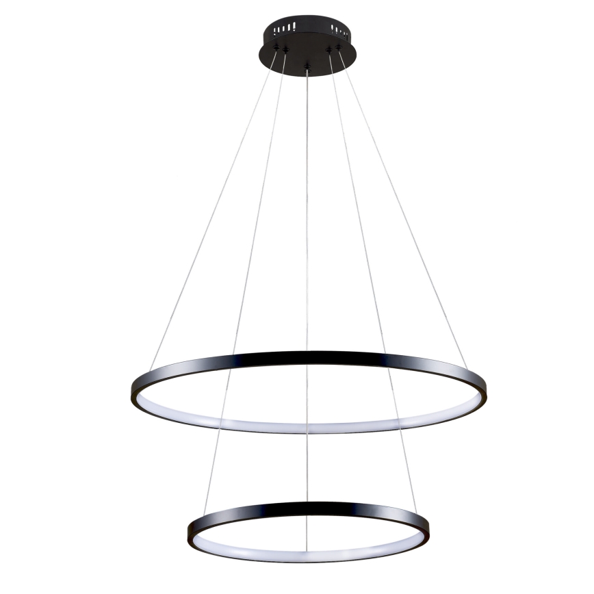 LED Lustra ar auklu LEA LED/35W/230V 4000K d. 60 cm melna