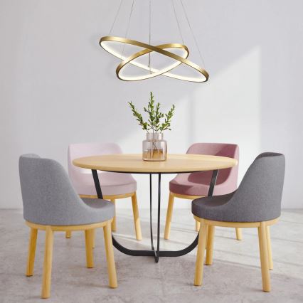 LED Lustra ar auklu LEA LED/35W/230V 4000K d. 60 cm zelta