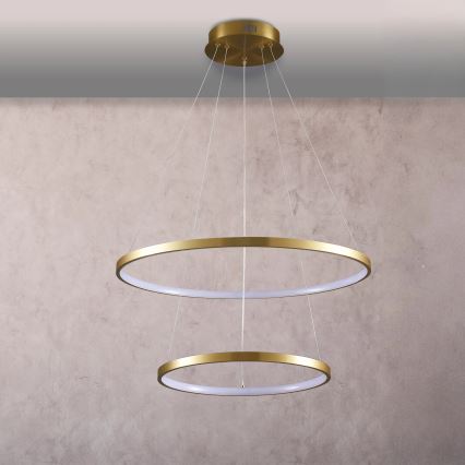 LED Lustra ar auklu LEA LED/35W/230V 4000K d. 60 cm zelta