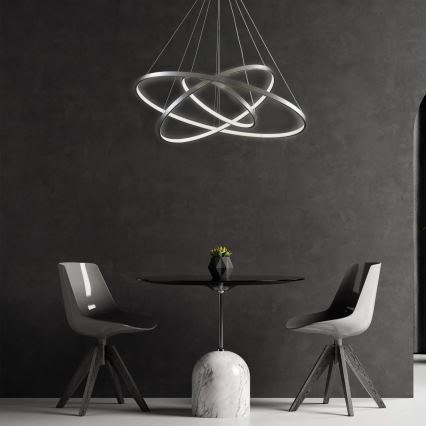 LED Lustra ar auklu LEA LED/60W/230V 4000K d. 80 cm matēts hroms