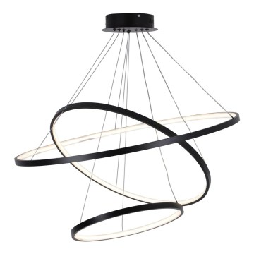 LED Lustra ar auklu LEA LED/60W/230V 4000K d. 80 cm melna