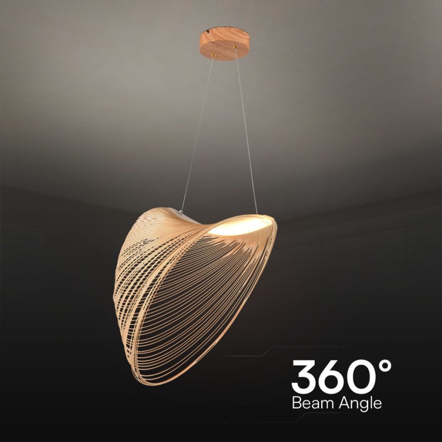 LED Lustra ar auklu LED/10W/230V 3000K bēša
