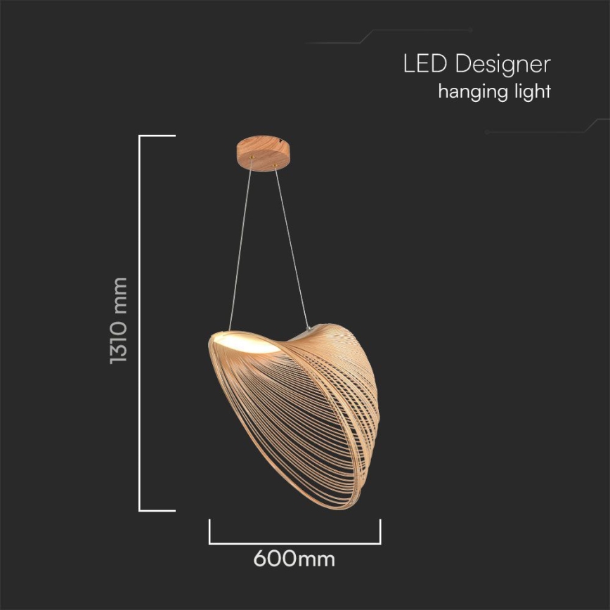 LED Lustra ar auklu LED/10W/230V 3000K bēša