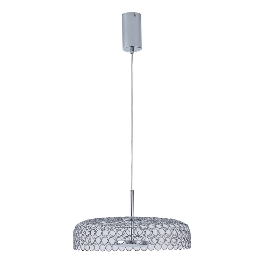 LED Lustra ar auklu LED/10W/230V 3000K spīdīgi hromēts d. 35 cm