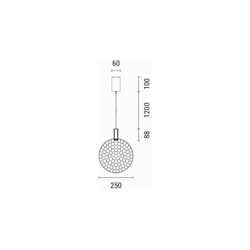LED Lustra ar auklu LED/10W/230V 3000K spīdīgi hromēts d. 35 cm