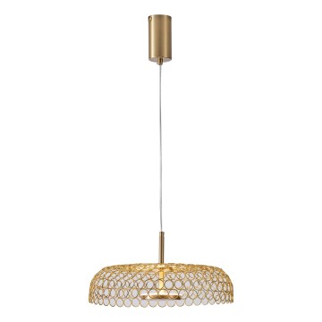LED Lustra ar auklu LED/10W/230V 3000K zelta d. 35 cm