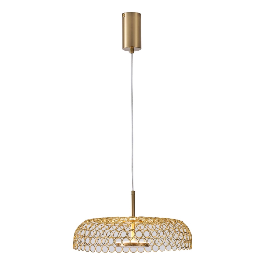 LED Lustra ar auklu LED/10W/230V 3000K zelta d. 35 cm