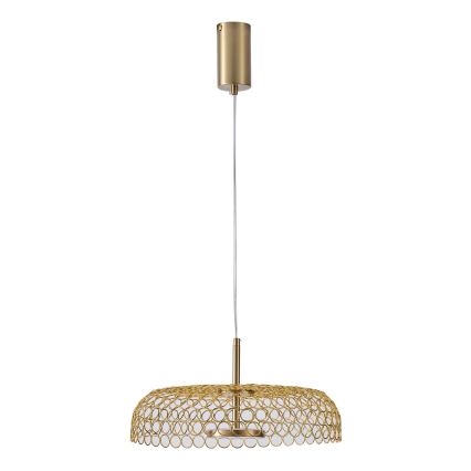 LED Lustra ar auklu LED/10W/230V 3000K zelta d. 35 cm