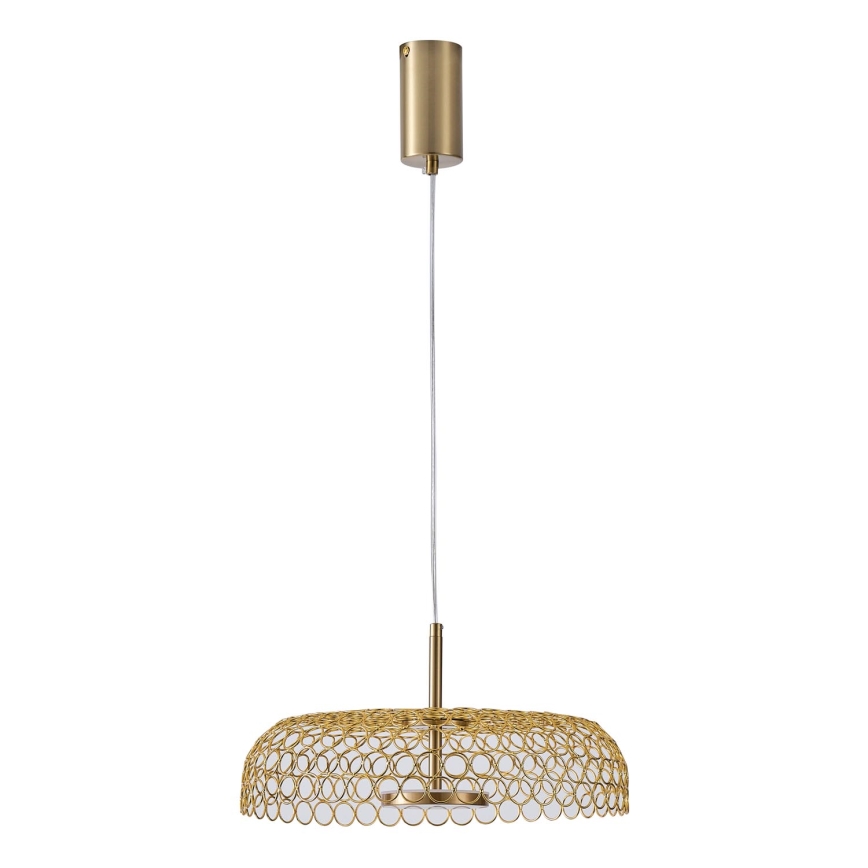 LED Lustra ar auklu LED/10W/230V 3000K zelta d. 35 cm