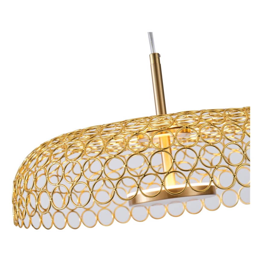 LED Lustra ar auklu LED/10W/230V 3000K zelta d. 35 cm