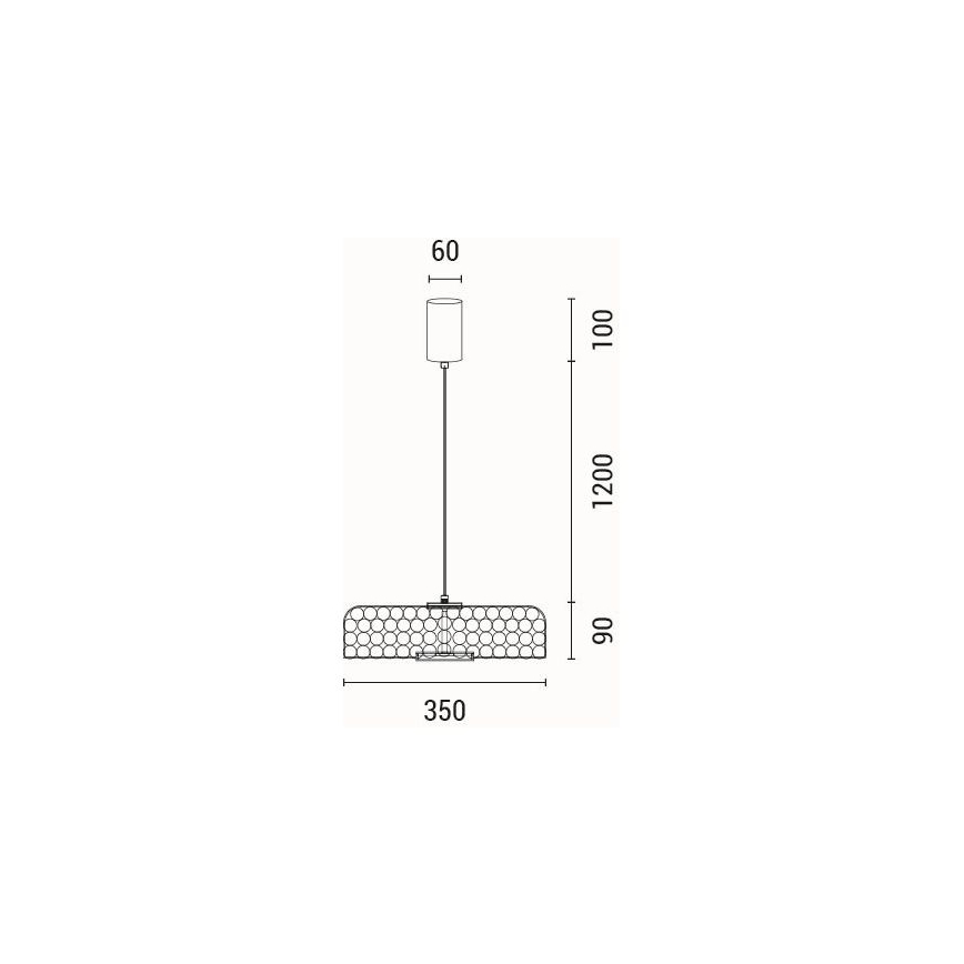 LED Lustra ar auklu LED/10W/230V 3000K zelta d. 35 cm