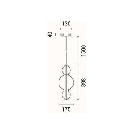 LED Lustra ar auklu LED/12,6W/230V 3000K
