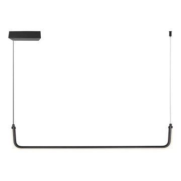 LED Lustra ar auklu LED/12W/230V 4000K 90 cm melna