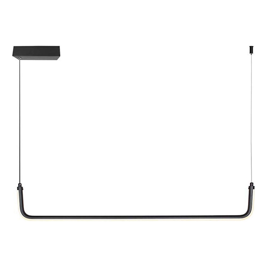 LED Lustra ar auklu LED/12W/230V 4000K 90 cm melna