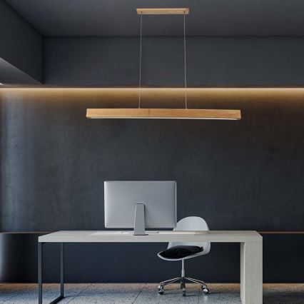 LED Lustra ar auklu LED/12W/230V 4000K brūna