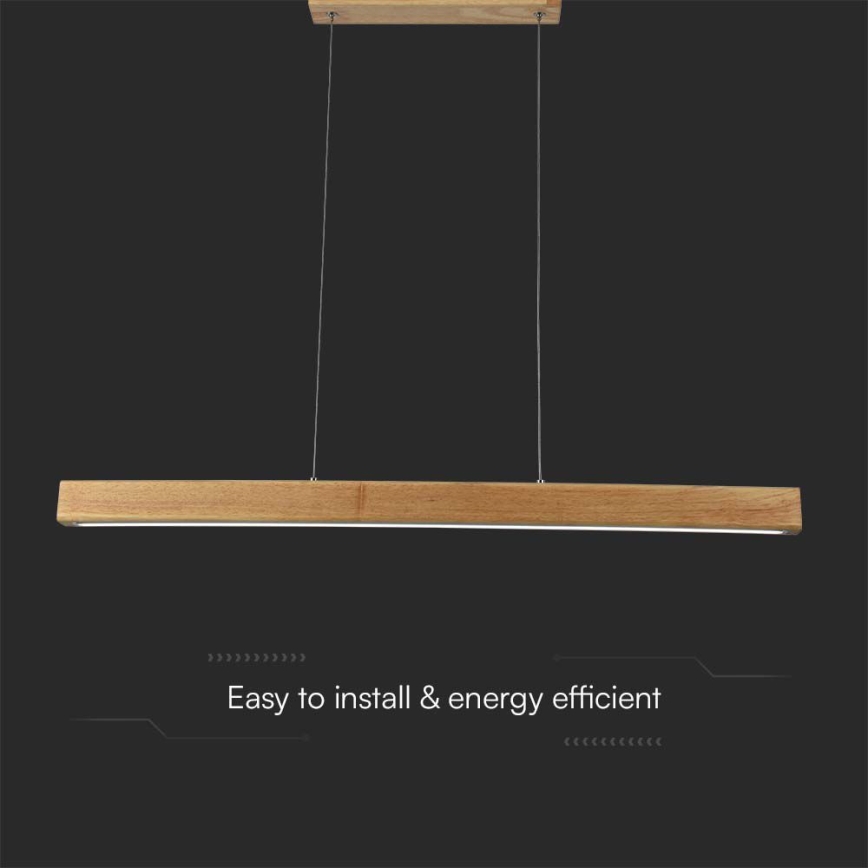 LED Lustra ar auklu LED/12W/230V 4000K brūna