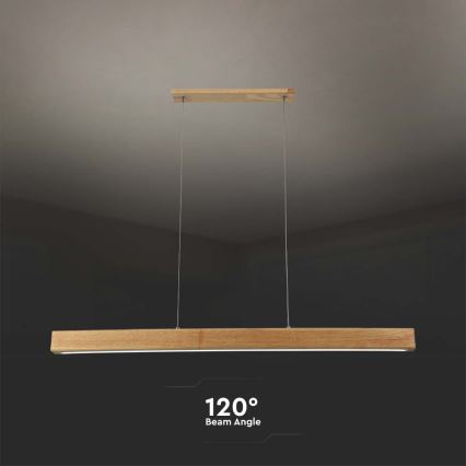 LED Lustra ar auklu LED/12W/230V 4000K brūna
