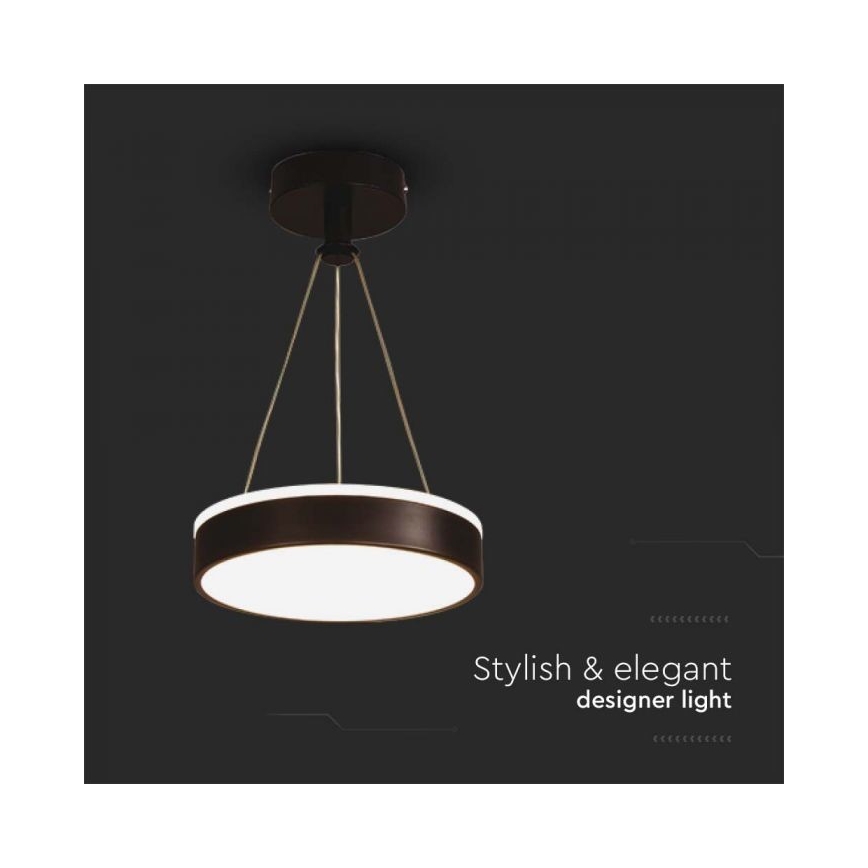 LED Lustra ar auklu LED/12W/230V 4000K melna